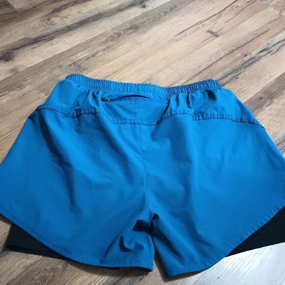 ARSUXEO Blue & Black Running Jogging 2 In 1 Short Pant Active Training Shorts - Picture 5 of 6